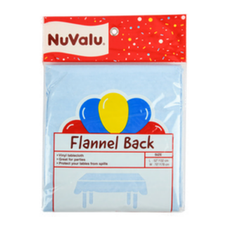 Nuvalu Table Cover  L. Blue W/Flannelback