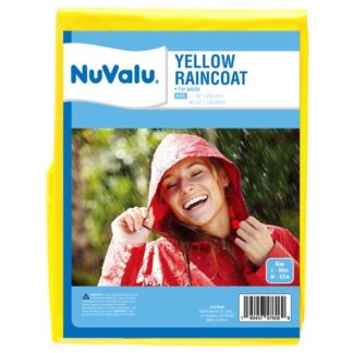 Nuvalu Raincoat For Adult "Poncho" Yellow 0.04Mm 52"X80"