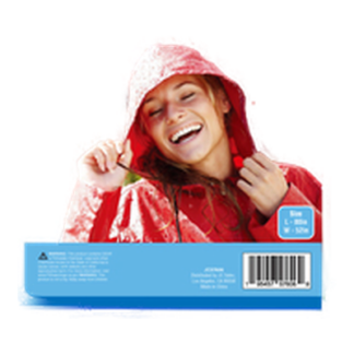 Nuvalu Raincoat For Adult "Poncho" Yellow 0.04Mm 52"X80"