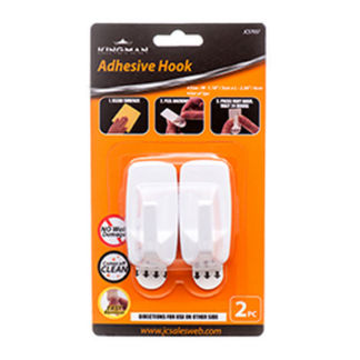 Kingman Adhesive Hook 2Pc