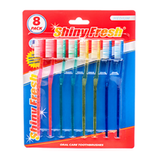 Shiny Fresh Toothbrush 8 Pk W/Blister Pack