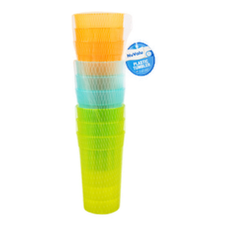 Nuvalu Plastic Tumbler 3Pcs W/Asst Clrs