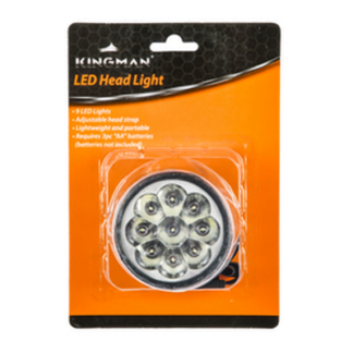 Kingman Led Headlamp Flashlight W/ Adjustable Headband