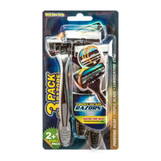 Razor Triple Blade 3Pc For Man W/Lubricating Strip