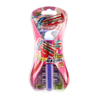 Razor 3 Blades With 1+3 Cartridge For Woman W/Lubricating Strip