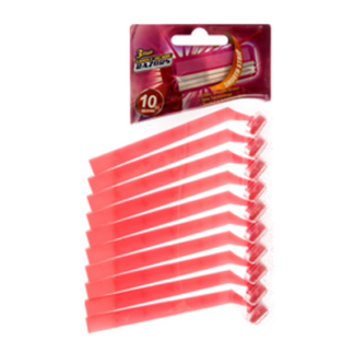 Razor 10Pc Without Lubricating Strip Pink