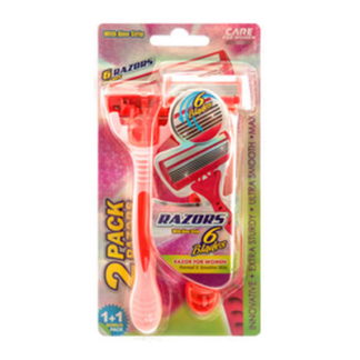 Razor 6 Blades 2Pc For Women W/Aloe Strip