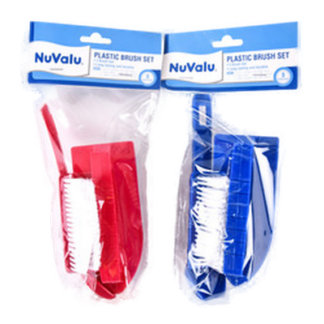 Nuvalu Brush Set 3Pcs W/Asst Colors