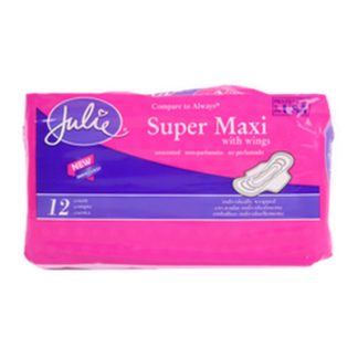 Julie Super Maxi W/Wings 12Ct