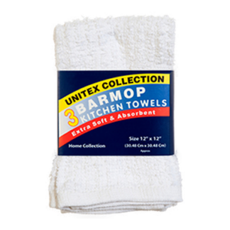 Bar Mops 3Pk 12" X 12" White Color #Mh-01