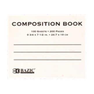 Bazic Notebook Composition Asst Color W/R 100Ct