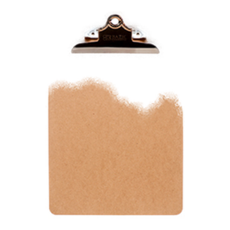 Bazic Clipboard Wood Standard Size Hardboard W/ Clip