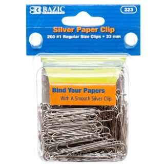 Bazic Paper Clip 33Mm 200Pc Reg Size