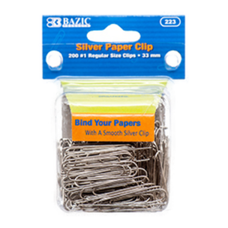 Bazic Paper Clip 33Mm 200Pc Reg Size