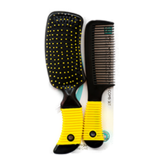 Brush & Comb Set Large Wave W/Cushion Asst Color
