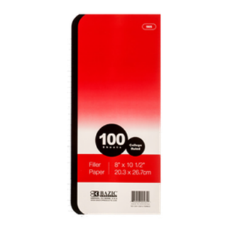 Bazic Filler Paper 100 Ct College Rule