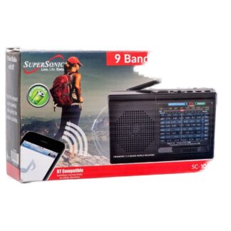 Radio 9-Band W/Bluetooth 4-Asst #Sc-1080Bt