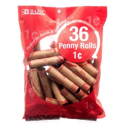 Bazic Coin Wrappers 36Ct Penny #5011