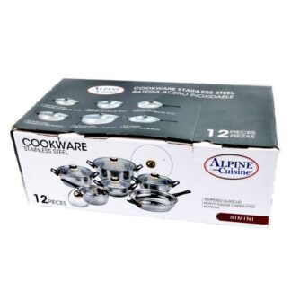 Ac 12Pc Stainless Steel Cookware Set Gold