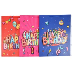 Bday Gift Bag Balloon Asst Design Lg