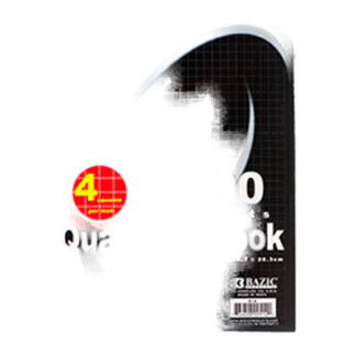Bazic Notebook 100 Ct Quad Ruled