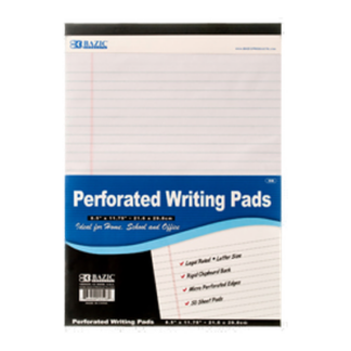 Bazic Legal Pad 8.5" X 11" 1Pk White