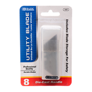 Bazic Utility Blade 8 Pc Replacement Die-Cast Handle #117
