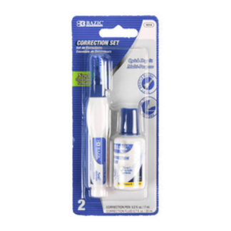 Bazic Correction Pen & Fluid 2 Pc Metal Tip