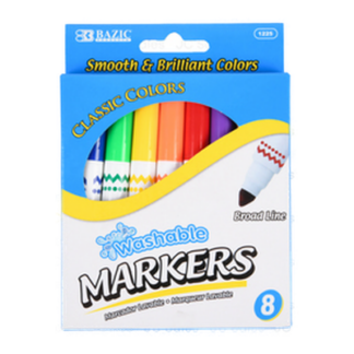 Bazic Marker 8Pc Jumbo Washable