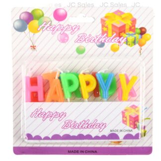 Candles Happy Birthday Letters Asst Color