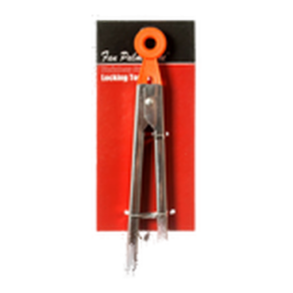 Tong Locking  Silicone Stainless Steel 12" W Asst Clr