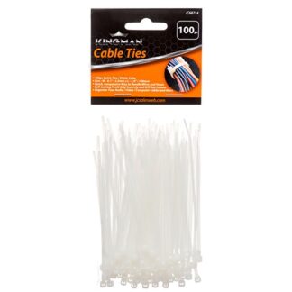 Kingman Cable Tie 0.1" X 3.9" White 100Pcs