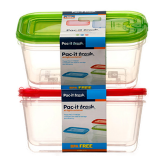 Pac It Fresh Rect 960Ml 2Pc Set 3 Asst Clr #75032P