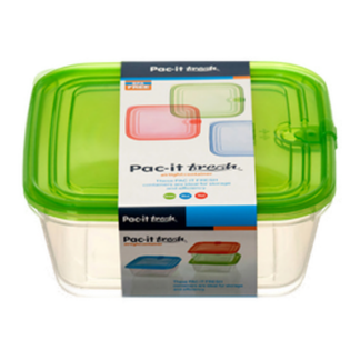Pac It Fresh Sq 1.4L 2Pc Set 3 Asst Clr #75047P