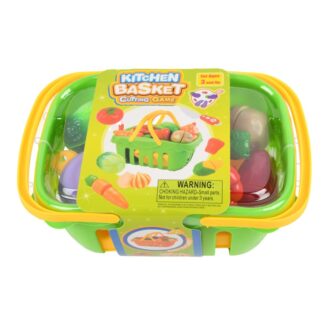 Toy Basket Cutting Food W/20Pcs Set 2-Asst