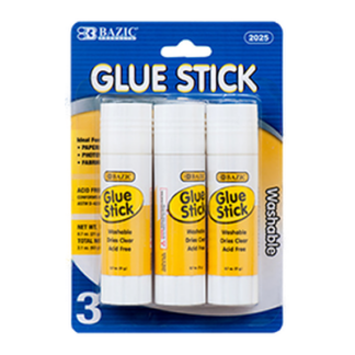 Bazic Glue Stick 3Pc Large 21G