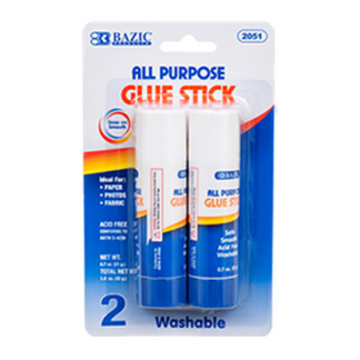Bazic Glue Stick Premium Large 0.7 Oz 2 Ct