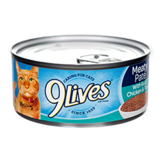 9 Lives Cat Food Chicken & Tuna Dinner 5.5 Oz