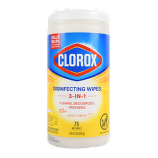 Clorox Disinfecting Wipes Crisp Lemon 75 Ct