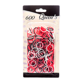 Hair Rubber Band Blk, Wht, Red Clr #Jj1134