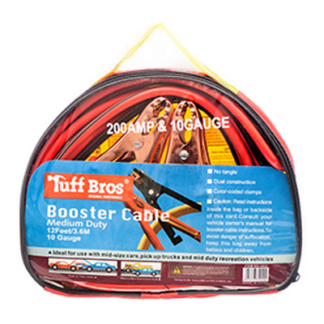 Booster Cable 12Ft 10Guage 200Amp W/Carrying Case