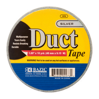 Bazic Duct Tape Silver 1.89" X 10Yd