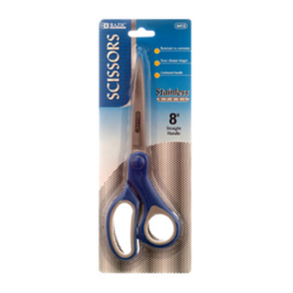Bazic Scissors 8" Soft Grip Stainless Steel Assorted Color