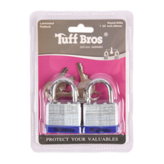Laminated Padlock 40Mm 2Pc Double Blister