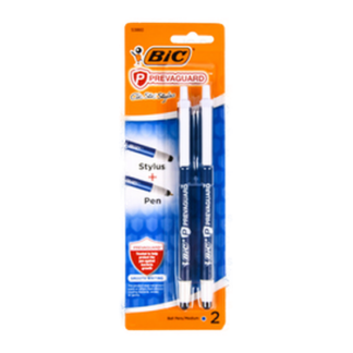 Bic 2 Pk Prevaguard Clic Stylus Pen - Blue