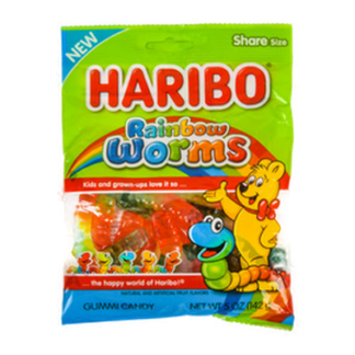 Haribo Rainbow Worms 4 Oz