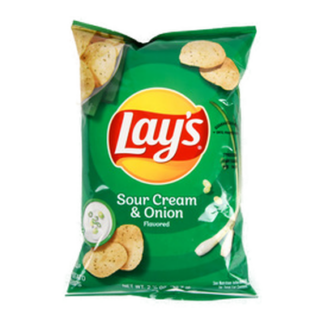 Frito Lay Xvl Lay'S Potato Chips Sour Cream & Onion 2.25 Oz