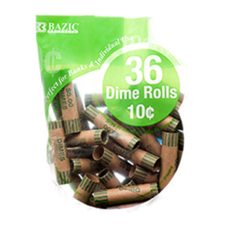 Bazic Coin Wrappers 36Ct Dimes #5013