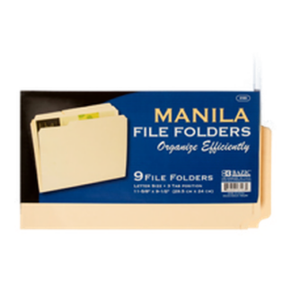 Bazic File Holder 6Pc Yellow "Manila"