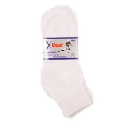 Sport Socks Men 2 Pair Ankle All White 9-11